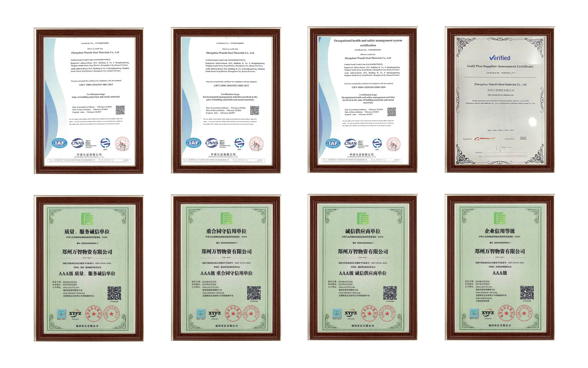 Our Certificates