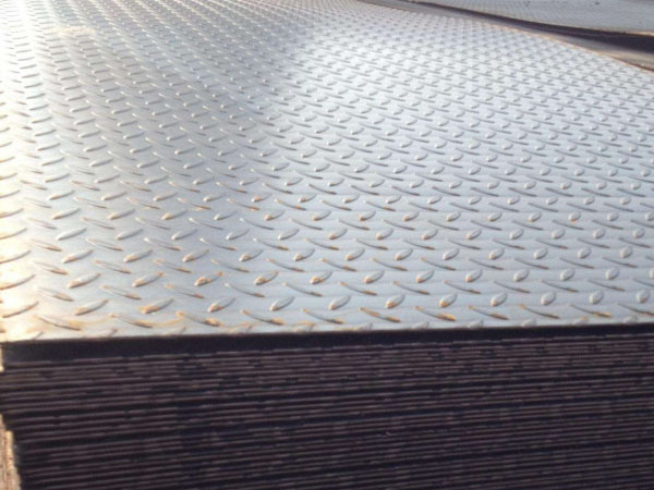 Rhombus embossed steel