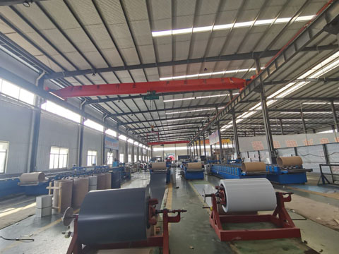 Color coated steel plate production workshop