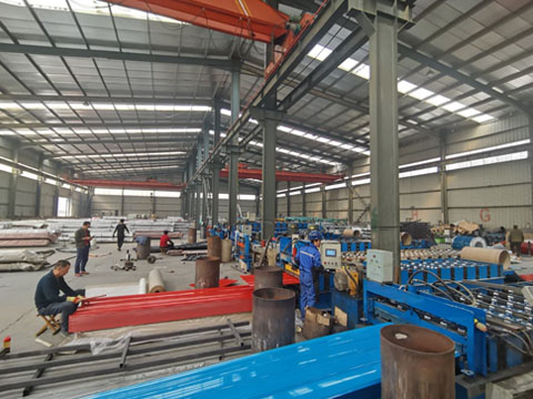 Color-coated steel plates are being produced