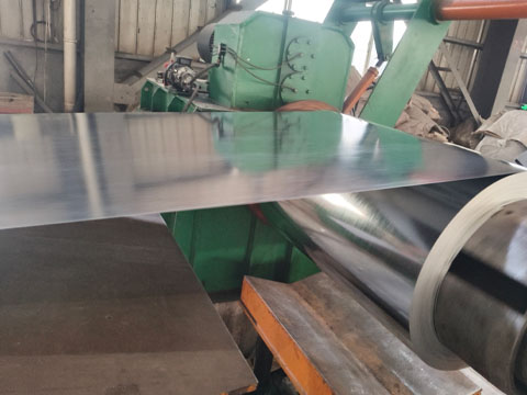 Galvanized steel coil ready for slitting