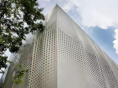 Perforated steel sheet application