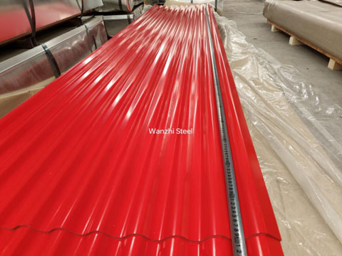 color-coated corrugated roof panels Length display