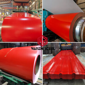 Red Corrugated Metal Roofing Sheets