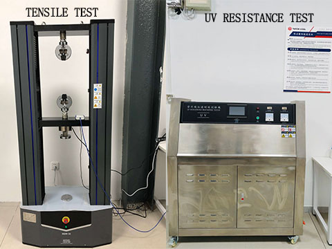 tensile test and UV resistance test