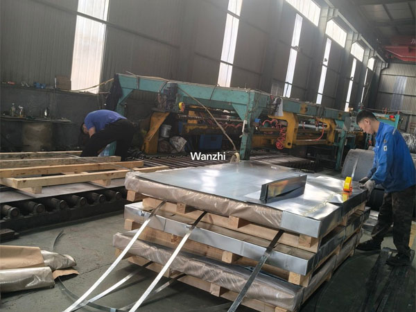 Cutting galvanized steel coils to sheet metal