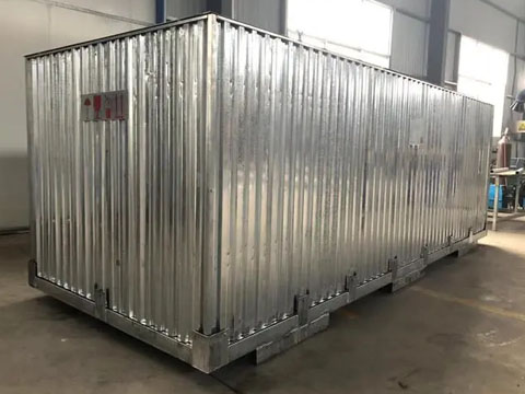 Galvanized steel container