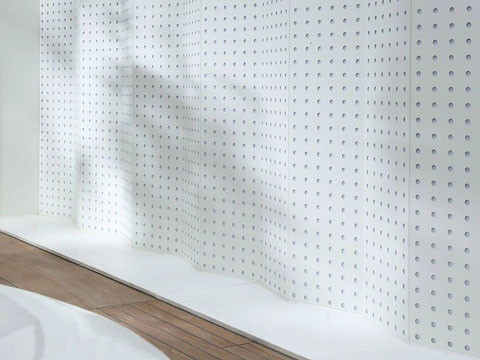 White perforated aluminum plate for wall decoration