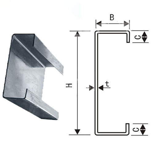 C Section Steel Diagram