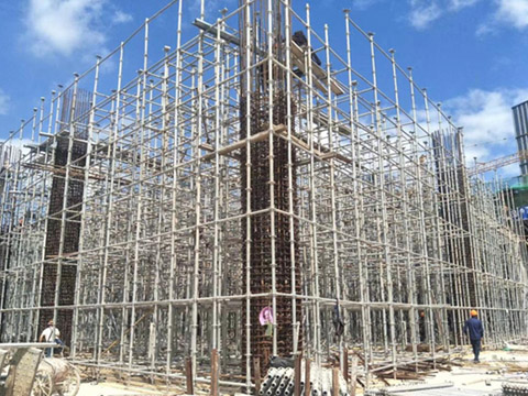 Galvanized round tube scaffolding