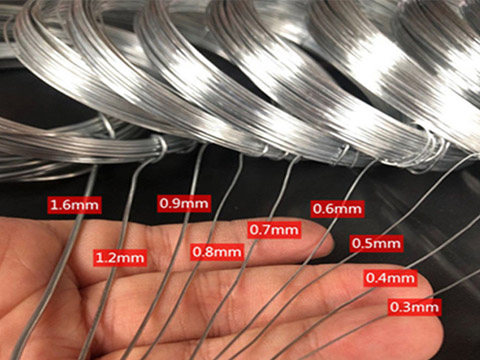 Galvanized wire diameter display