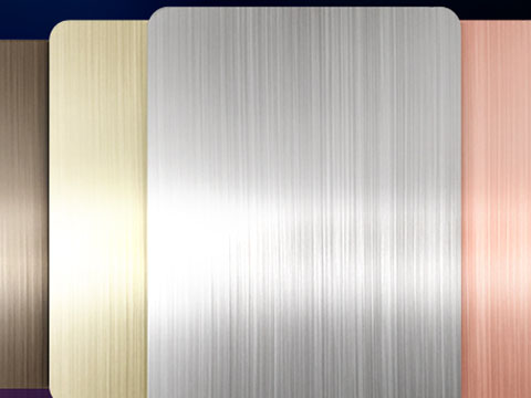 Brushed aluminum in different colors