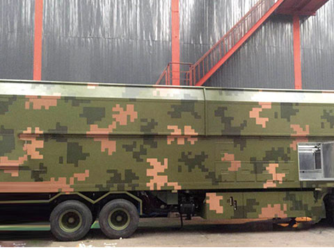 Camouflage steel used on trucks