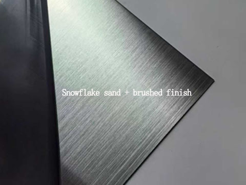 Snowflake sand + brushed finish