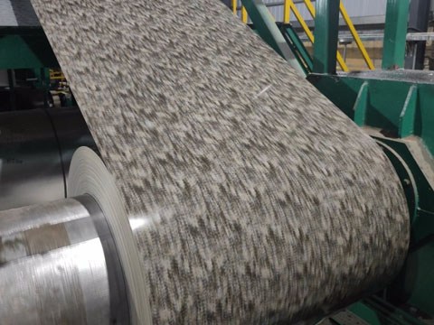 Stone pattern steel coil