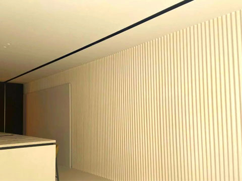 Corrugated metal sheet background wall