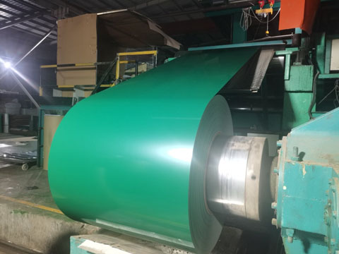 Green color coated metal coil