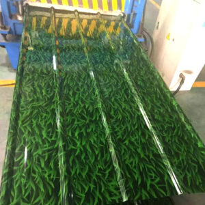 Small grass corrugated roof panel