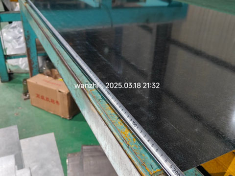 Galvanized steel sheet length measurement