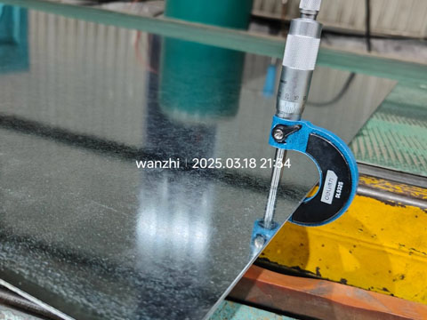 Galvanized steel sheet thickness measurement