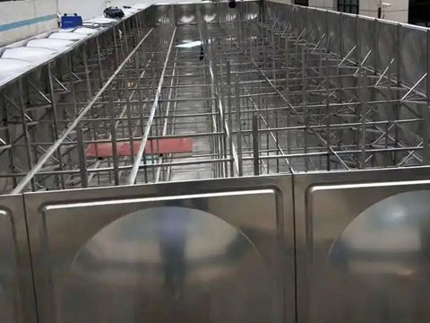 Internal structure of stainless steel water tank