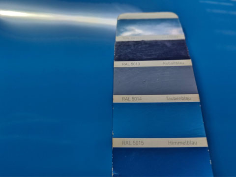 RAL color card color comparison