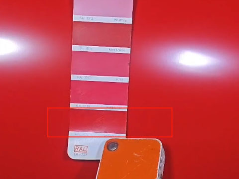 RAL3020 color card comparison