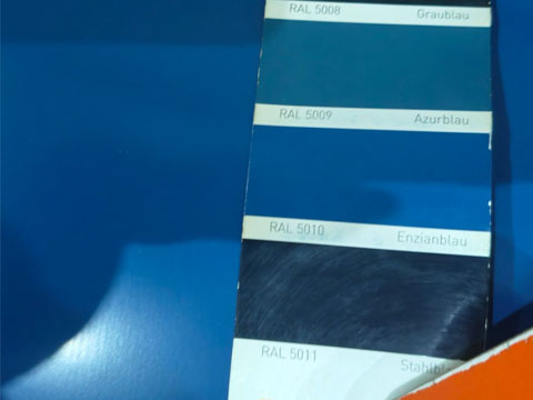 RAL5010 color card comparison