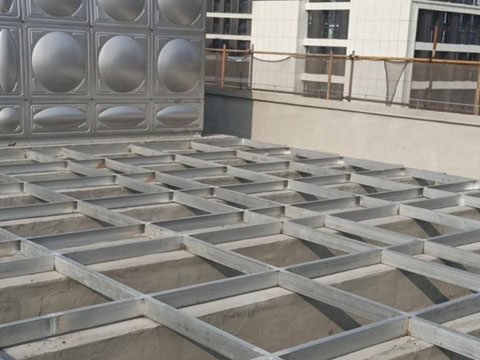 SS water tank bottom channel steel structure