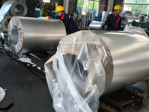 Workers are packing carefully