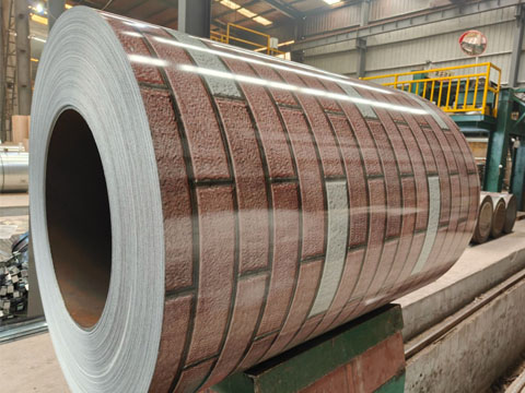 Brick pattern ppgi steel coil completed