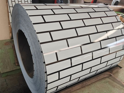 Brick pattern steel coil production completed