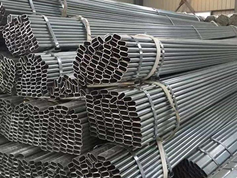 Galvanized oval pipe stock