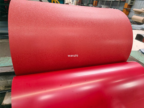 Red wrinkle pre-painted steel coil