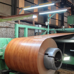 Wood grain color coated steel coil