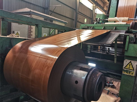Wood grain steel coils completed