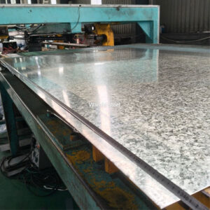 Galvanised steel plate after cutting