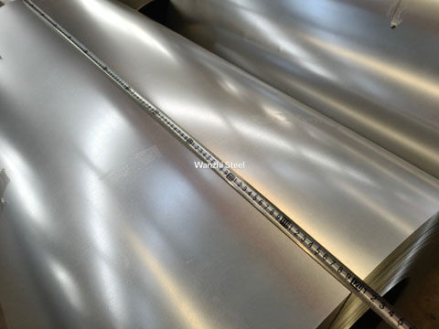 Galvanized coil width measurement