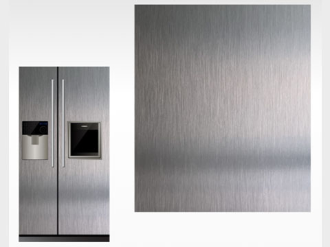 Laminated metal sheets for home appliances