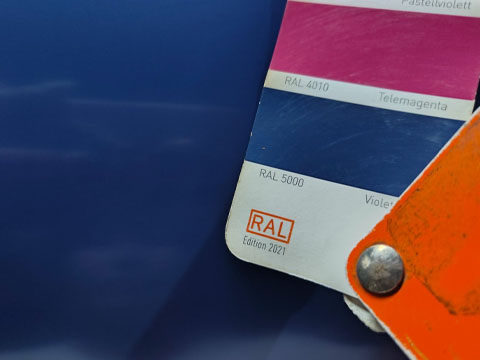 Ral color card comparison