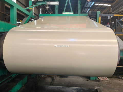 SGCC color-coated steel in production