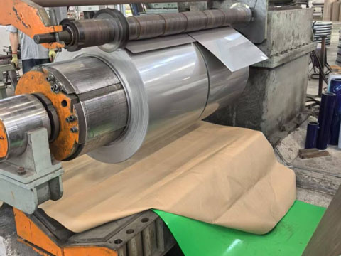 Stainless steel coil slitting completed