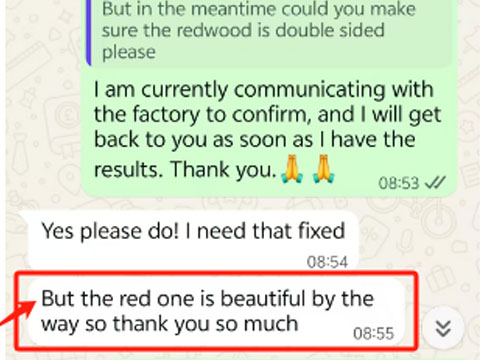 Customer feedback on our red steel coils