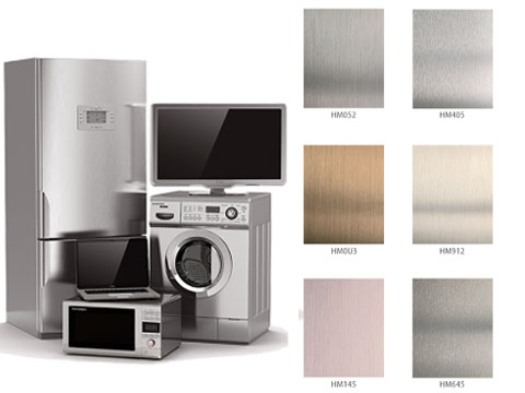 Different color pearlescent metal plates