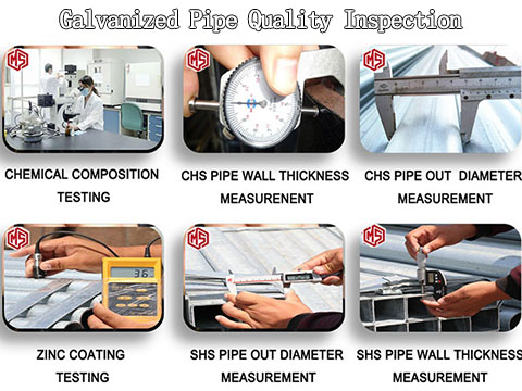 Galvanized pipe quality inspection