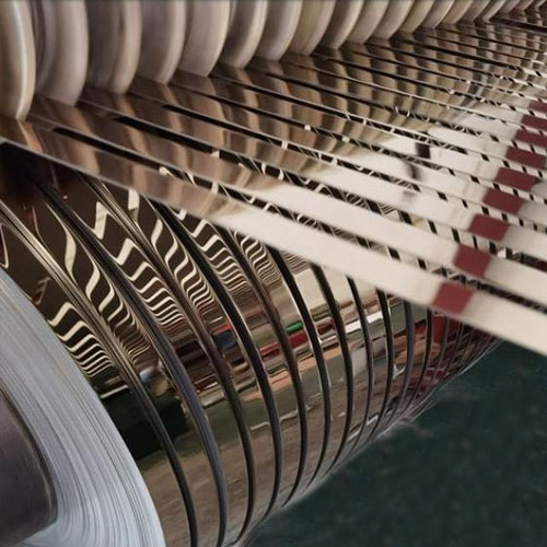 Gold fingerprint-resistant stainless steel strip