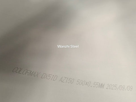 Material DX51D and coating AZ150