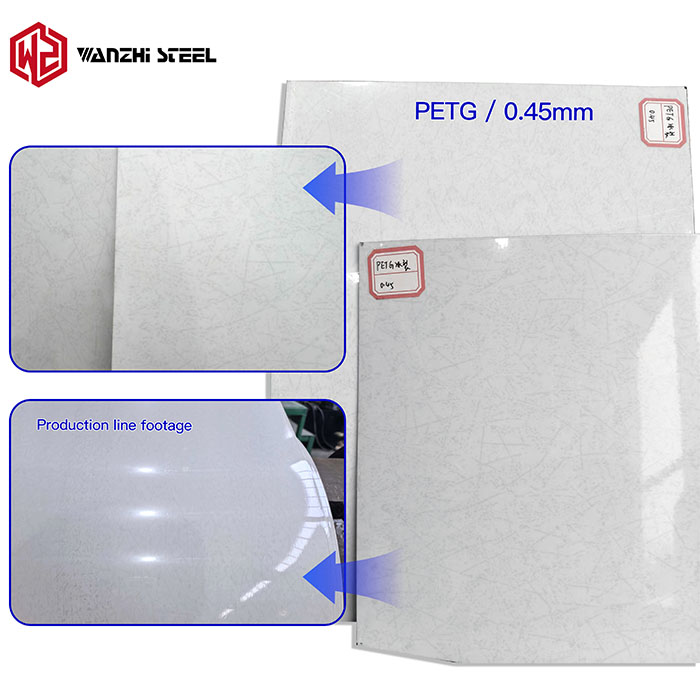 Laminated crack patterned film metal plate