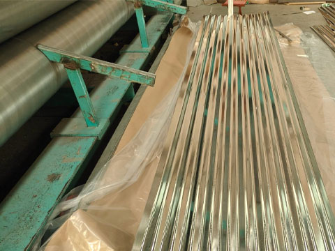 Pressed and formed galvanized corrugated sheet