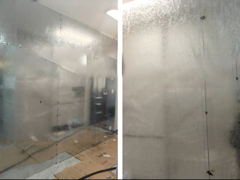 Galvanized flat plates for interior wall decoration